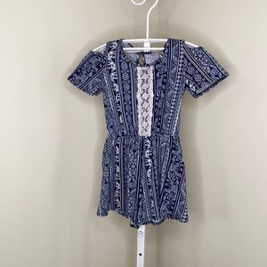 Girls Blue Romper